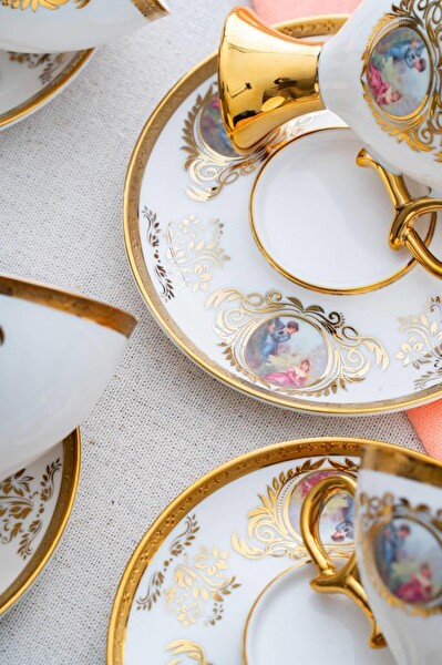 Acar HXF-06918 Rosanna 6'lı Kahve Fincan Takımı