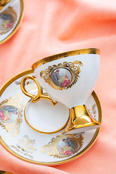 Acar HXF-06918 Rosanna 6'lı Kahve Fincan Takımı