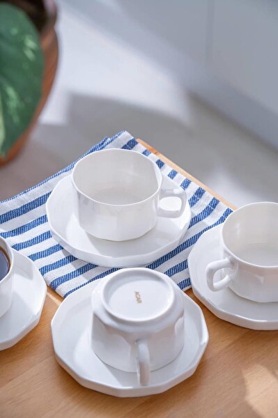 Acar PORWM-05372 Hexagon 6'lı Çay Fincanı Takımı