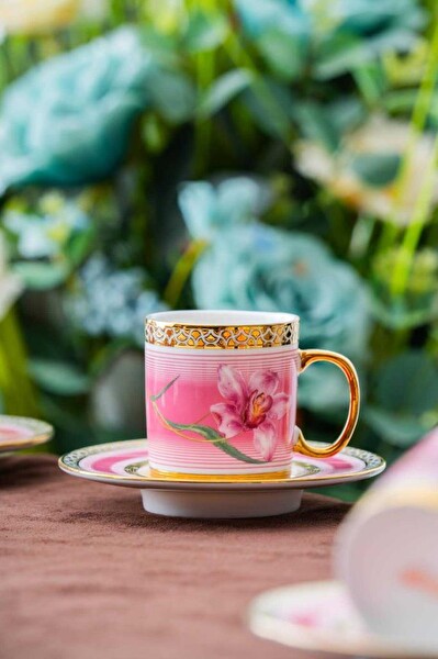 Acar HXF-06920 Tulip Kahve Fincan Takımı Seti 12 Parça - 6 Kişilik