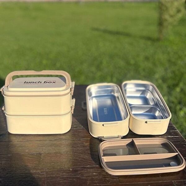 Cooker Çelik Hazneli İkili Taşıma - Saklama Kabı YK1559