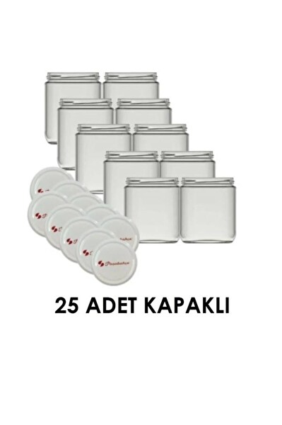 Paşabahçe 425 cc Cam Kavanoz Kapaklı 25'li Paket Konserve