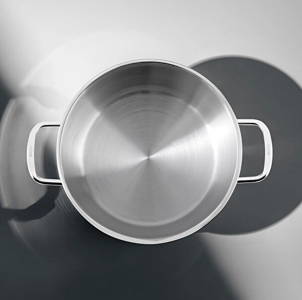 Nehir Silver 24 CM Çelik Derin Tencere