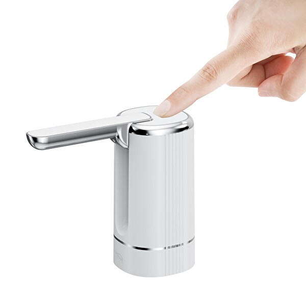 House Pratik HP82 Type-C Girişli Şarjlı Otomatik Damacana Su Pompası - Beyaz