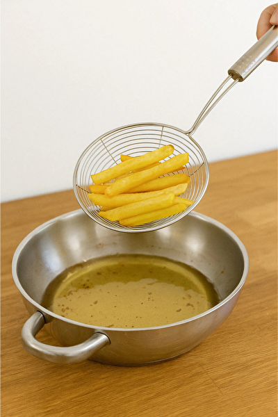 Kitchen Design Lab Metal Saplı 16 CM Kevgir Ve 30 CM Çırpıcı - 2 Adet Set
