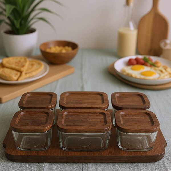 Bambum Nero - Enzo - 13 Parça Cam Kahvaltı Seti