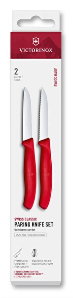 Victorinox 6.7491.2C1 Swiss Classic 2'li Bıçak Seti - Kırmızı