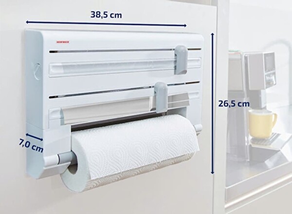 Leifheit LFH 25703 Parat Beyaz Mavi Kağıt Havlu Tutucu