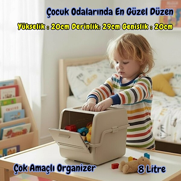 Technow Motek MT-40 S-Box 8 LT Çok Amaçlı Organizer Düzenleyici Bej 1 Adet