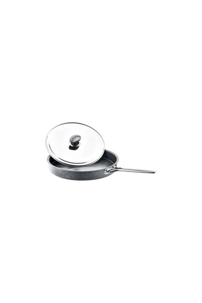 OMS 3222 2 Parça 34 CM Bio Granit Metal Kapaklı Hamsi Tavası Sütlü Kahve
