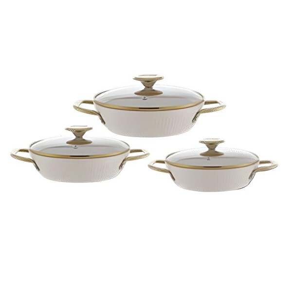 Fms GM5001 Bej Mercan 6 Parça Granit Omlet Set