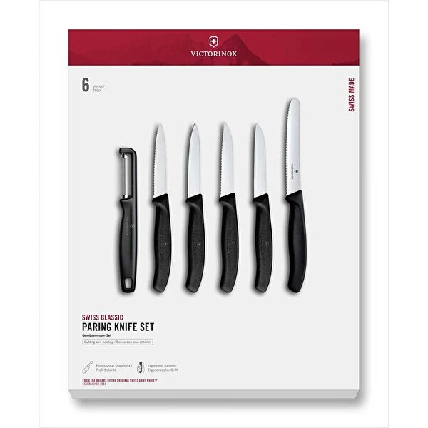 Victorinox 6.7113.61G Swiss Classic Soyma Bıçağı Ve Soyacak Seti - 6 Parça