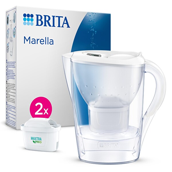 Brita Marella Cool 2x Maxtra Pro All-In-1 Filtreli Su Arıtma Sürahisi Beyaz
