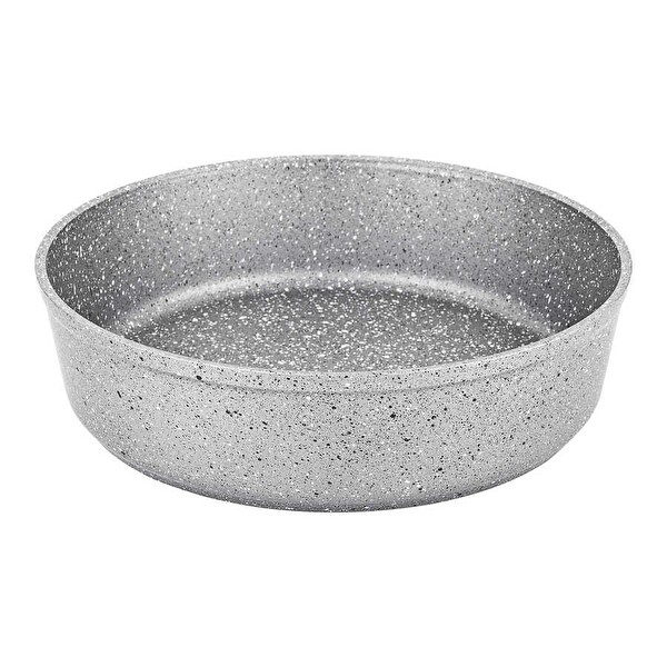 OMS 3411 Granit Yuvarlak Fırın Tepsisi 30x8.5 CM Gri