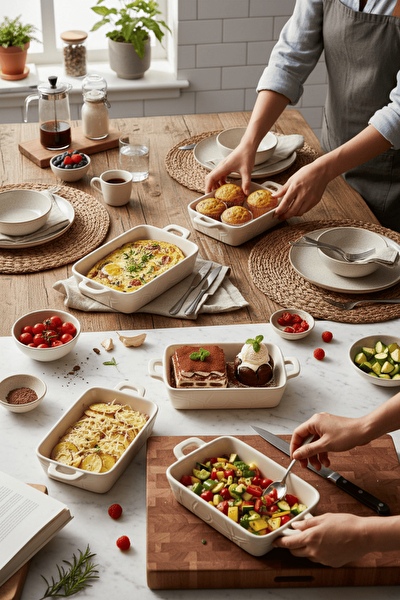 Mithra Life 2'li Kulplu Seramik Beyaz Sosluk Meze Çerez Meyve Sunum Tabağı Kahvaltı Seti MIT1272