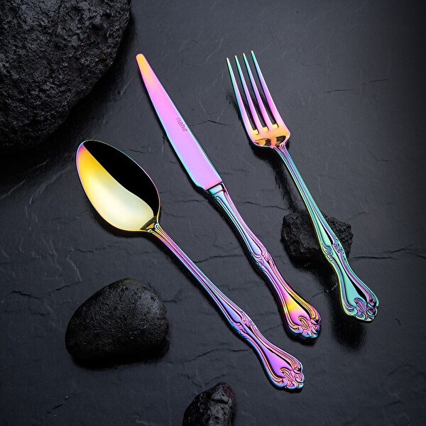 Nehir Lalezar Gök Mavisi Sade Kutulu Çatal Kaşık Bıçak Takım 12 Kişilik - 84 Parça