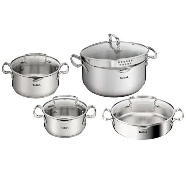 Tefal Duetto 8 Parça Çelik Tencere Seti