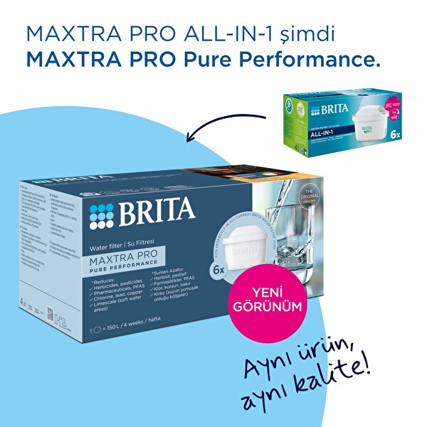 Brita Maxtra Pro Pure 12’li Performance Yedek Su Arıtma Filtresi
