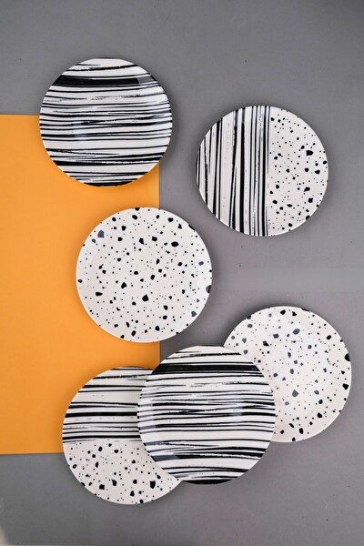 Tabak Evi Porselen Sidereal Karma Pasta Tabağı Seti 19.50 CM - 6 Parça