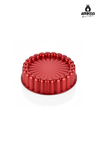 Amboss Ametist 26 CM Döküm Tart-Kek Kalıbı Kırmızı