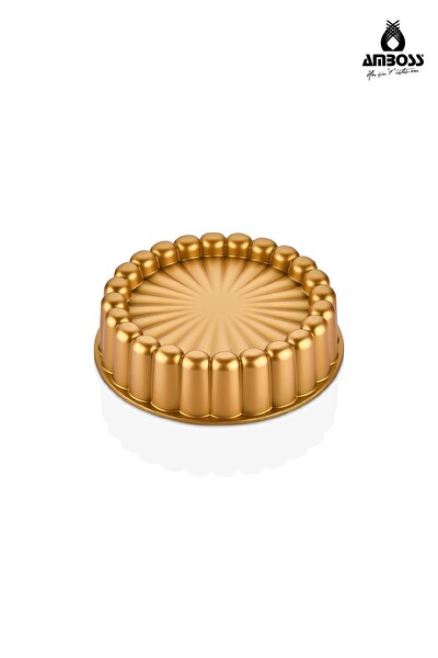 Amboss Ametist 26 CM Döküm Tart-Kek Kalıbı Gold