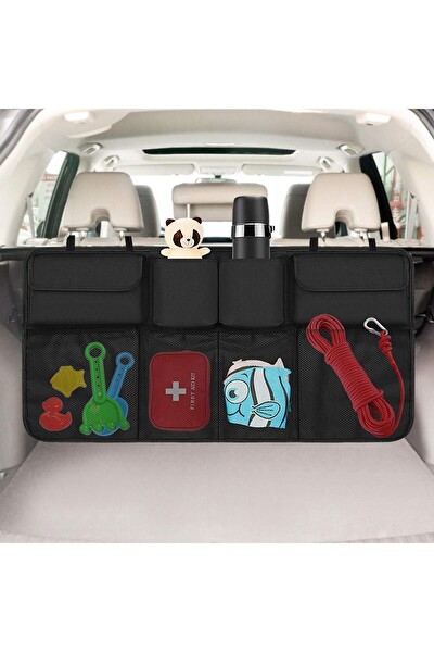 Pikas Araba Bagaj Organizer Koltuk Arkası Araç Eşya Düzenleyici Oto Bagaj Çantası EX-44 8 Cepli