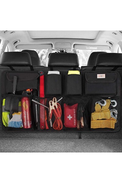 Pikas Araba Bagaj Organizer Koltuk Arkası Araç Eşya Düzenleyici Oto Bagaj Çantası EX-44 8 Cepli