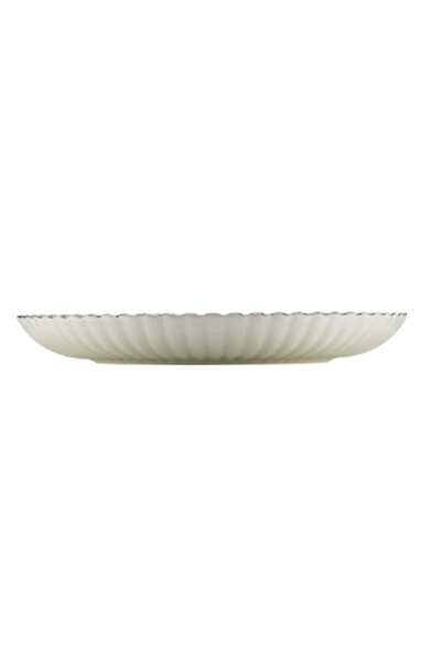 Kütahya Porselen Bone Luz Altın File Servis Tabağı 27 CM - Tekli