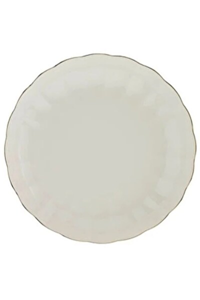 Kütahya Porselen Bone Luz Altın File Çukur Tabak 20 CM - 2 Parça