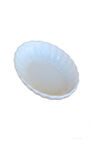 Kütahya Porselen Bone Luz BNLZF15OKS00 Oval Kayık Tabak Krem 14.5x10x3.5 CM - 6 Parça