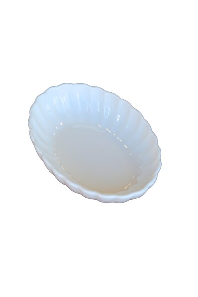Kütahya Porselen Bone Luz BNLZF15OKS00 Oval Kayık Tabak Krem 14.5x10x3.5 CM Tekli