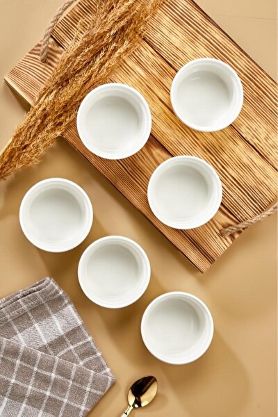 Cooker 6’lı 9 CM Porselen Çerez Sufle Kabı ve Sunum Kasesi CKR4036