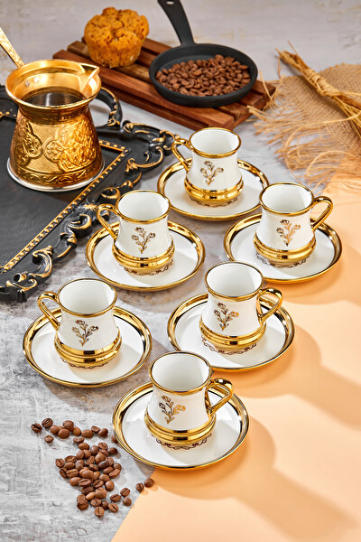 Cooker CKR3459 6 Kişilik 90 ML Porselen Kahve Fincanı Takımı