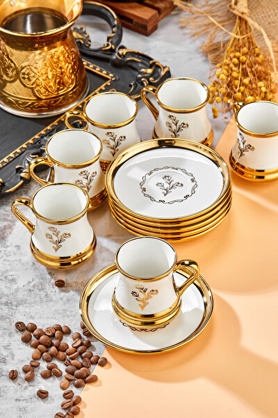 Cooker CKR3459 6 Kişilik 90 ML Porselen Kahve Fincanı Takımı