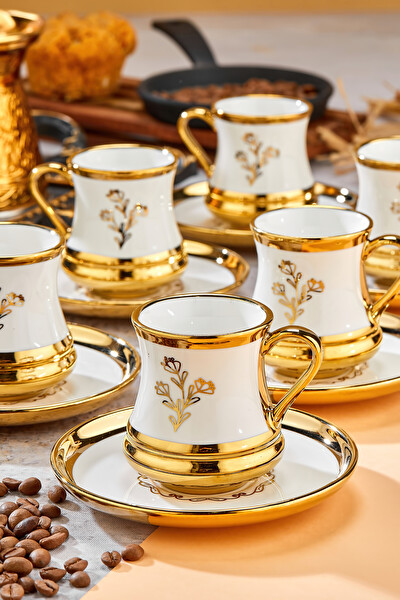 Cooker CKR3459 6 Kişilik 90 ML Porselen Kahve Fincanı Takımı