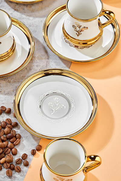 Cooker CKR3459 6 Kişilik 90 ML Porselen Kahve Fincanı Takımı