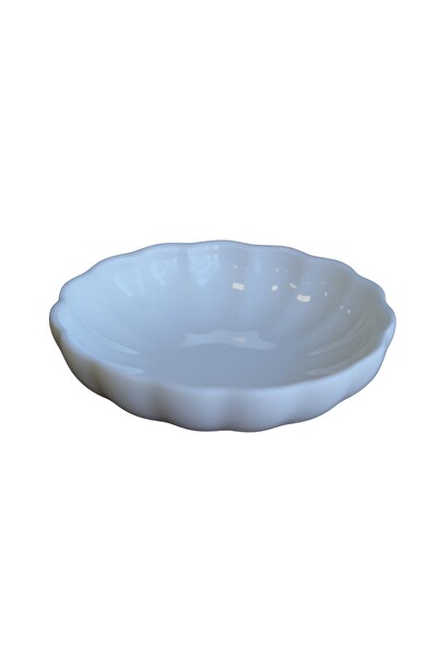 Kütahya Porselen Bone Luz Krem Kase 8 CM Tekli BNLZF08KS00