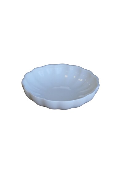 Kütahya Porselen Bone Luz Krem Kase 8 CM Tekli BNLZF08KS00