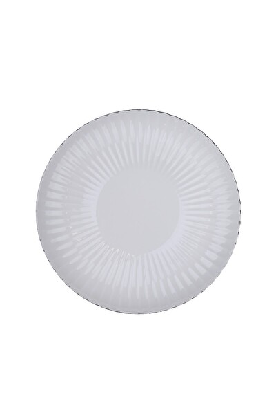 Kütahya Porselen Bone Luz Platin Fileli Servis Tabağı 27 CM Tekli