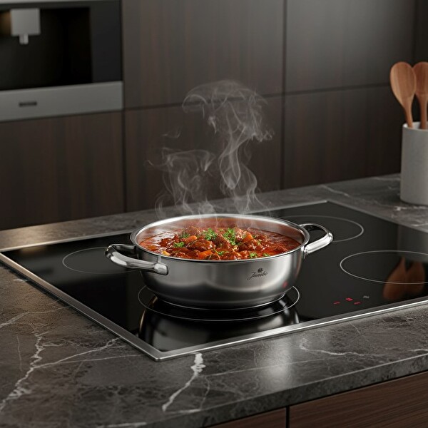 Jumbo Athena 3PLY 5 Parça İndüksiyon Tabanlı Çelik Tencere Seti