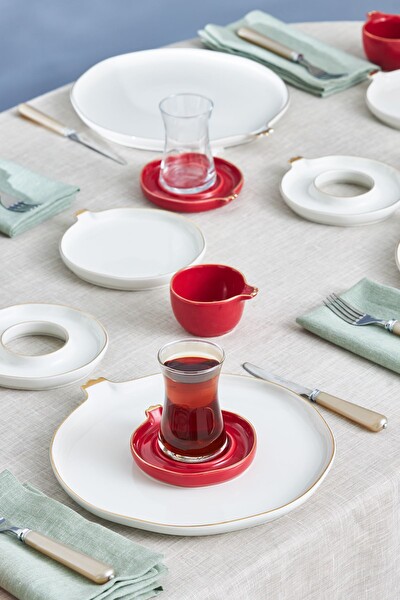 Karaca Elegance Bone Nar 28 Parça 6 Kişilik Kahvaltı Takımı