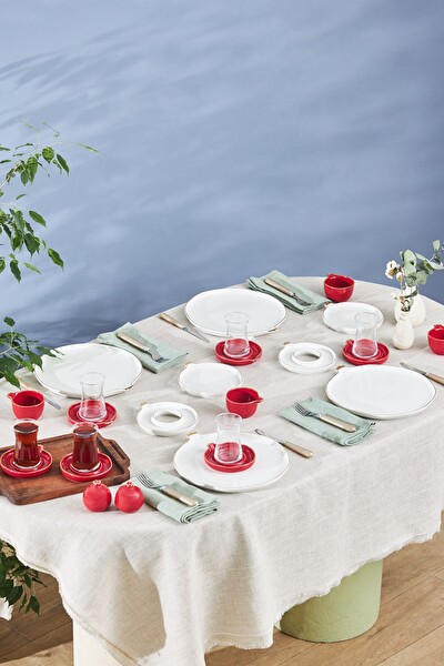 Karaca Elegance Bone Nar 28 Parça 6 Kişilik Kahvaltı Takımı