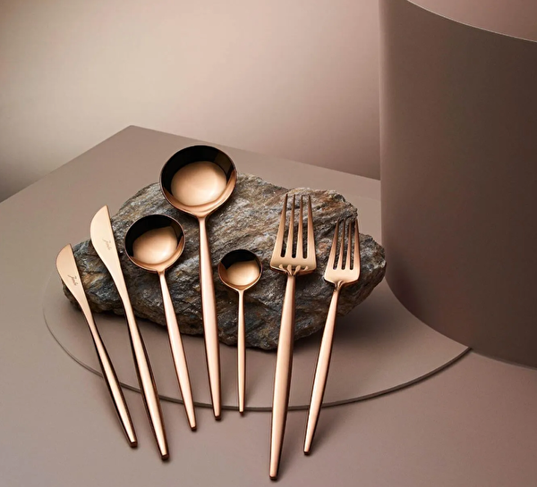 Jumbo 9000 Titanyum Bronz 12 Kişilik 84 Parça Çatal Kaşık Bıçak Takımı