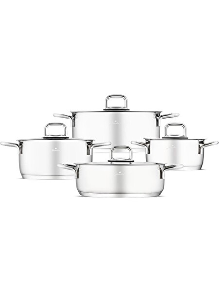 Jumbo Web New Myra 8 Parça Çelik Tencere Seti
