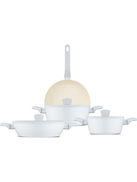 Jumbo Swiss Crystal Light Grey 7 Parça Tencere Seti