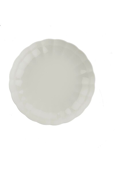 Kütahya Porselen Bone Luz Krem Çukur Tabak 20 CM 2'li