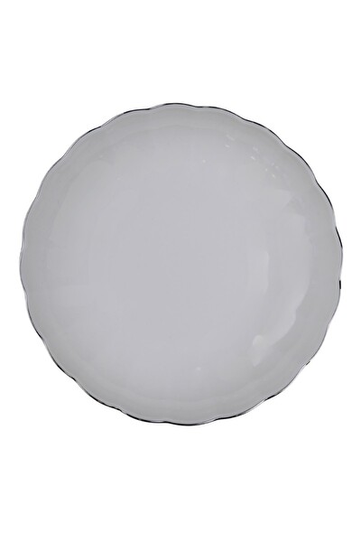 Kütahya Porselen Bone Luz Platin Fileli Çukur Tabak 20 CM 6'lı
