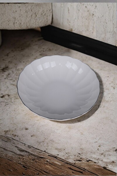 Kütahya Porselen Bone Luz Platin Fileli Bowl Kase 25x6 CM 2000 ML 2'li BNLZF25KS00