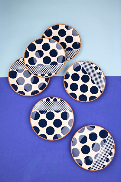 Tabak Evi Porselen Spotty Pasta Tabağı 19.50 CM SP2 6 Kişilik 6 Parça