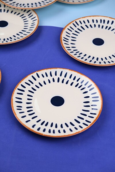 Tabak Evi Porselen Spotty Pasta Tabağı 19.50 CM SP3 6 Kişilik 6 Parça